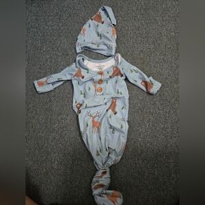 Caden lane knotted gown with matching hat